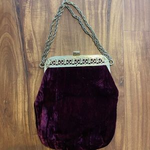 Vintage wine colored purse